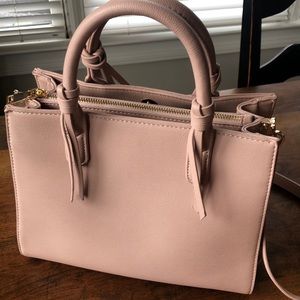 Blush colored 3 section satchel